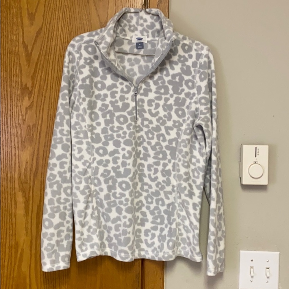 Leopard half zip